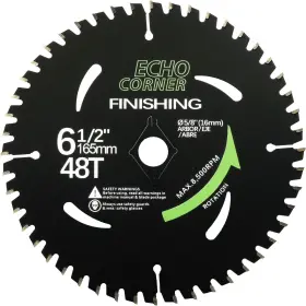 Dk1655848nsc20230224 Echo Corner 6-1/2 Inch Fine Finish Circular Saw Blade Carbide Tct 48-tooth Cut Crosscut