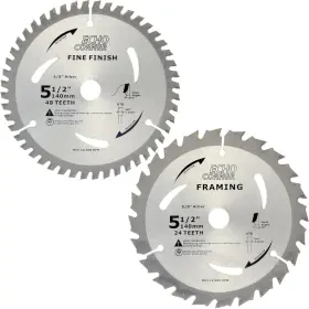 Ecdk5121588244820231016 Echo Corner 5-1/2 5/8 Arbor Circular Saw Blades 48tooth 24tooth Heavy Duty Combo Pack Ca