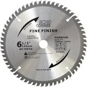 Ecuk165mm16mm60t Echo Corner 6-1/2-inch Wood Cutting Circular Saw Blade 5/8 Inch Arbor 60-tooth General Purp