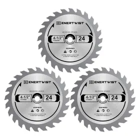Et-csa-3 Enertwist 4-1/2 Inch Compact Circular Saw Blade Set Pack Of 3-pieces Silver