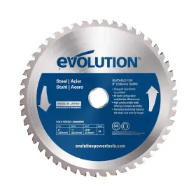 Evolution 849713000453 Power Tools 230bladest Steel Cutting Saw Blade 9-inch X 9 Inch Blue