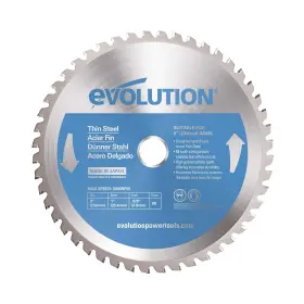 Evolution 849713027863 Power Tools 230bladets Thin Steel Cutting Blade 9-inch X 68-tooth Blue
