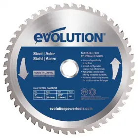 Evolution Power Tools 445008762797 8-1/4 Inch 50-teeth Mild Steel Cutting Saw Blade
