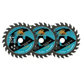 Ex1-rb-003111x003 Exfein 3 Inch Wood Cutting Disc 3pcs - 24t Tct Carbide Tipped Teeth Compact Circular