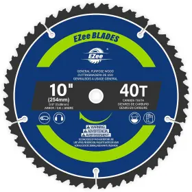 Ezee 313028623619 10 Inch 40 Teeth With 5/8 Arbor Circular Saw Blades 0.09 Thin Ker