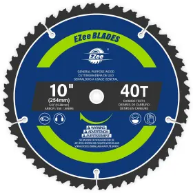 Ezee 850036072010 10 Inch 40 Teeth With 5/8 Arbor Circular Saw Blades 0.09 Thin Kerf