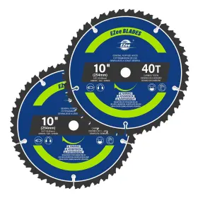 Ezee 850036072409 10 Inch 40 Teeth With 5/8 Arbor Circular Saw Blades 0.09 Thin Kerf