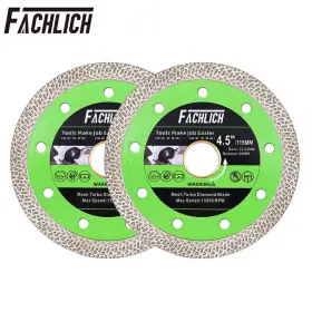 1057115103002o Fachlich 2pcs 4.5ftft/115mm Diamond Cutting Wheel Disc Turbo Saw Blades Tile Marble Granite