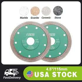 Fachlich 1062115103002 Diamond Saw Blade Tile Cutting Wheel Disc Cut For Ceramic Porcelain 2pcs 4.5 Inch