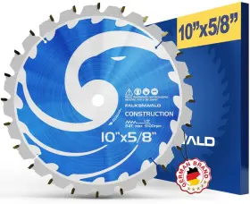 Falkenwald 260592818735 10 Inch Saw Blade Construction - Table Blades Carb