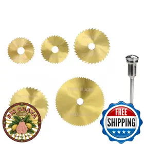 B0drlcwwl3 Ffdsduh Mini Circular Saw Blade Set 22-50mm Coated Rotary Tool Hss 6-piece