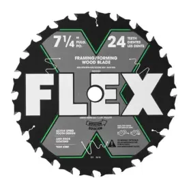 Fa201001 Flex 840163200370 7-1/4-inch 24t Carbide Rough Cut Wood Circular Saw Blade -