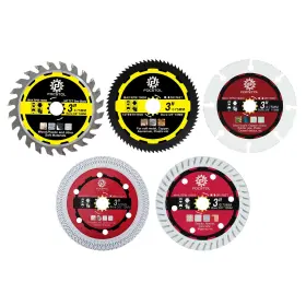 F1-x05 Focstol Saw Blade Set - 5pcs 3 Inch 75mm Cutting Disc For Porcelain Tile Woo