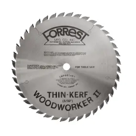 Ww10401100 Forrest Woodworker Ii 10 Inch 40t #1 Grind Thin Kerf