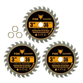Foxbc3-36t Fox Discovery 3 Inch 36t Circular Saw Blade With Dremel Saw-max Dewalt Rotozip Saws Rigi