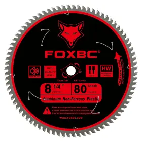 Foxbc 445004442433 8-1/4 Inch Metal Cutting Table Saw Blade 80-tooth Tcg For Aluminum Copper