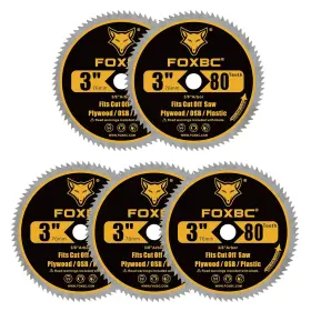 Foxbc 711181519679 3 Inch 80t Circular Saw Blade Cutting For Plywood Osb Veneer Plastic Wi