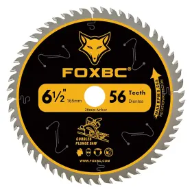 Fox-57342 Foxbc 6-1/2 Inch 56t Carbide-tipped Track Saw Blade For Makita And Wen Saws
