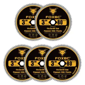Fox380t Foxbc 3 Inch 80t Circular Saw Blade Cutting For Plywood Osb Veneer Yellow