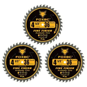 Fox41236 Foxbc 4-1/2 Inch Trim Circular Saw Blade 36 Tooth Fine Finish Wood Cutting With
