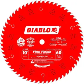 Freud 008925020608 Diablo Fine Finish Saw Blade For Wood - 10 Inch Diameter 60 One Size Multicolor