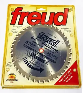 Tk304 Freud 008925240198 8-8 1/4 Inch Laser Cut 40 Teeth Carbide With Titanium Saw Blade Nos