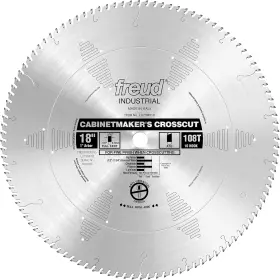 Lu73m018 Freud 008925300441 18 Inch X 108t Cabinetmaker S Crosscut Blade One Size Multicolor