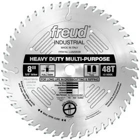 Freud B00004t79x Lu82m008 8 X 48t Heavy Duty Multi-purpose Blade
