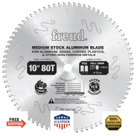 Freud B0002tufbs Lu77m010 10in Medium Aluminum Blade For Woodworking Power Tools