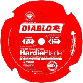 D0704dh Freud Diablo Hardieblade Saw Blade For Fiber Cement - 7-1/4 Inch X 4-teeth Pcd Tipped D
