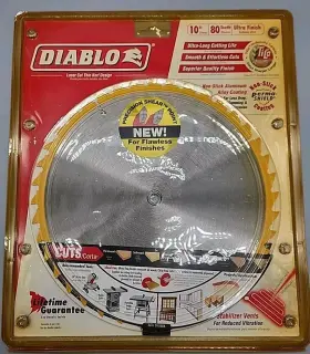Freud D1080x Diablo 10 Inch X 80-teeth Ultra Finish Circular Miter Table Saw Blade Lifetime Gty