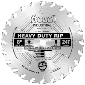 Lm72m008 Freud 8 Inch X 24t Heavy-duty Rip Blade