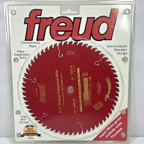Tkr604 Freud 8-1/2 Inch 60 Teeth Sliding Compound Miter Saw Carbide Blade 5/8 Arbor Tkr604 Freud 8-1/2 Inch 60 Teeth Sliding Compound Miter Saw Carbide Blade 5/8 Arbor