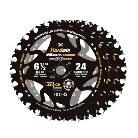 Ganzoom 744110672923 6 1/2 Inch Framing Circular Saw Blade-3pack 24t Atb Carbide Teeth Lightweight