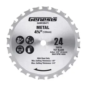 Genesis 313033169195 4-3/4 Inch 24-teeth Metal-cutting Circular Saw Blade