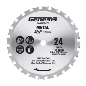 Genesis 313096868806 4-3/4 Inch 24-teeth Metal-cutting Circular Saw Blade