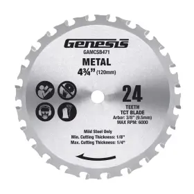Genesis 445029396360 4-3/4 Inch 24-teeth Metal-cutting Circular Saw Blade
