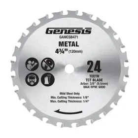 Genesis 811285020757 4-3/4 Inch 24-teeth Metal-cutting Circular Saw Blade