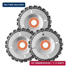 Gunpla #072725 3 Pieces 5/8 Inch Wood Carving Disc Chain Saw Blades For 4 Inch/ 4-1/2