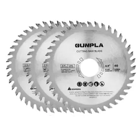 71-6o97-azrk Gunpla 3 Pieces 4-1/2-inch 40 Tooth Alloy Steel Tct General Purpose Hard And Silver