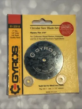 81-32018 Gyros New Steel Circular Saw Blade With Washers 2 Inch Ripsaw Thin .018