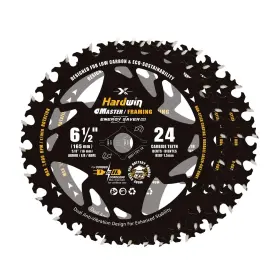 Hardwin 6975960331768 6 1/2 Inch Framing Circular Saw Blade-3pack 24t Atb Carbide Teeth Lightweig