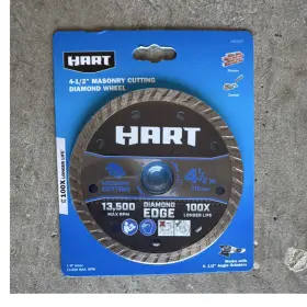 Hacg07 Hart 4.5 In Diamond Masonry Cutting Wheel For Concrete Brick Block