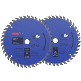 Hbss 628693613859 2-pack 7-1/4 Inch Circular Saw Blades With 5/8 Arbor 40t Crosscutting For Woodw