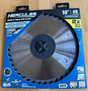 Ha25-b20 Hercules New 10 Inch Carbide Miter And Table Saw Blade 40t Woodworking