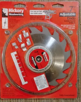Hickory 049551005386 Woodworking 7 Inch Adjustable Dado Carbide Tipped 16 Tooth