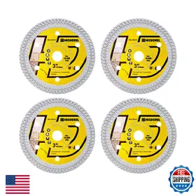 B0dggk5rwk Highdril Diamond Tile Blade 3 Inch 75mm X Arbor 3/8 10mm - 4pcs Mesh Angle Grinde