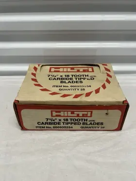 Hilti 000935254 7-1/4 Inch Circular Saw Blades 18 Tooth Carbide Tipped Lot Of 12
