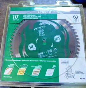 Hitachi 115435 10 In 60t Carbide Circular Saw Blade For Wood