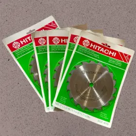 302-410 Hitachi 5 7-1/4 Inch 18t Circular Blades Carbon Tipped 5/8 Arbor Wood Cutting Nos